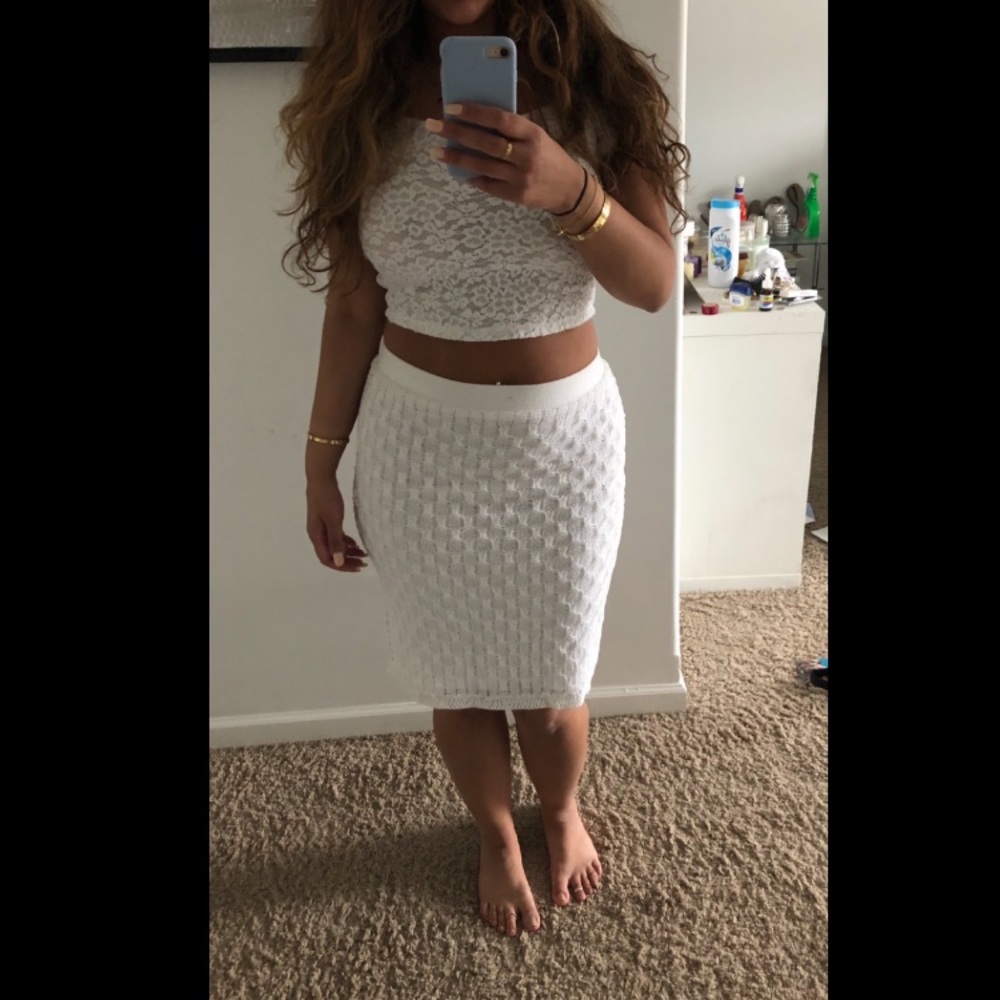 Ralph Lauren knee length white skirt